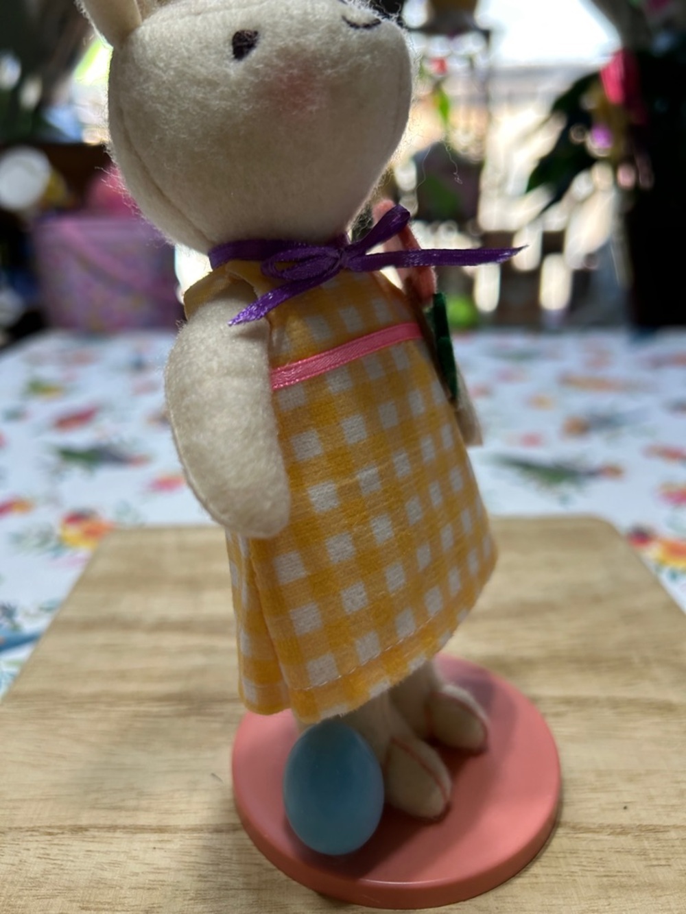 Spritz Easter Girl Bunny Dressed For The Celebration Holding a Mushroom NWT - Picture 3 of 7